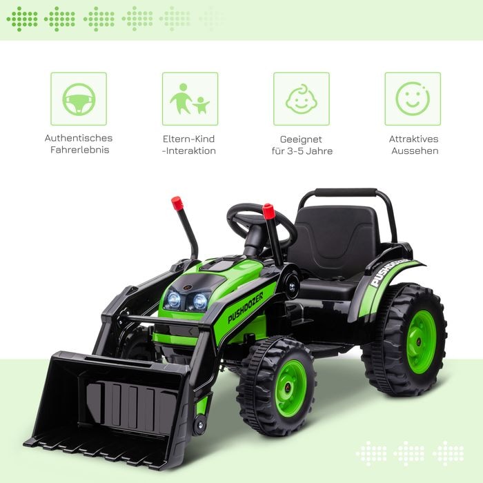 Image du produit Swisshandel24 Pelleteuse électrique pour enfants Pelleteuse à siège pour enfants Pelleteuse tout-terrain Tracteur