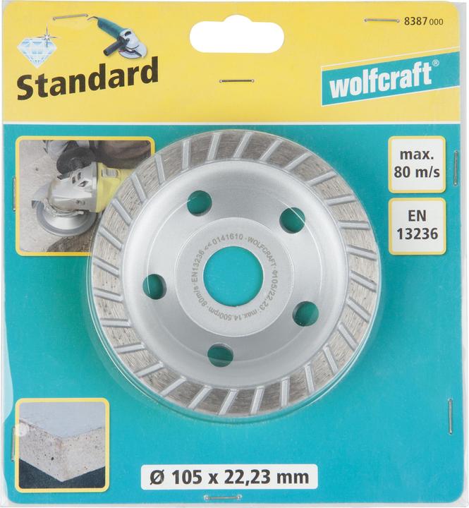 Produktbild wolfcraft 1 Diamant-Schleiftopf Stand. ø125x22,2mm