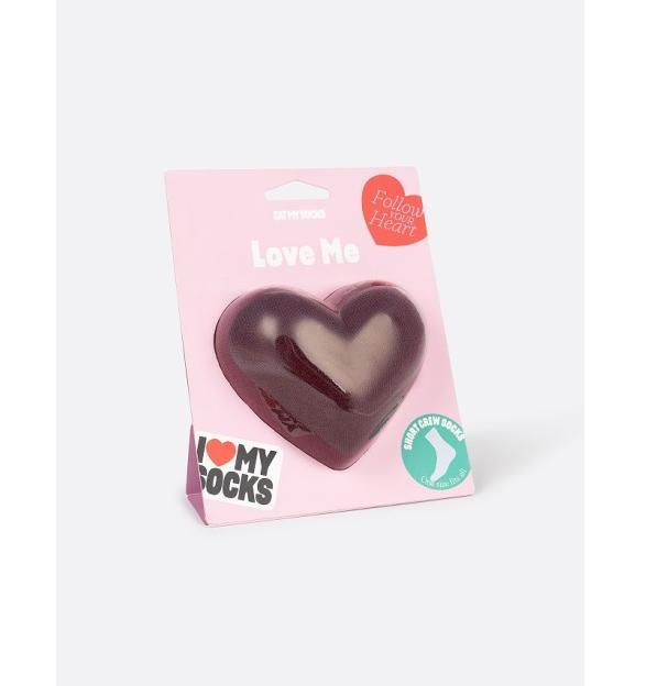 Actual product image Eat My Socks Socks, Love Me, Red (One size)
