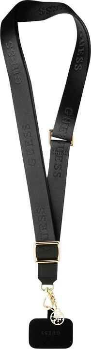Guess Bandoulière en nylon avec breloque - noir