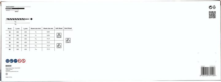 Produktbild Bosch Professional Zubehör PRO Wood Holzschlangenbohrer-Set, 6-tlg. (10 mm, 12 mm, 14 mm, 16 mm, 18 mm, 20 mm)
