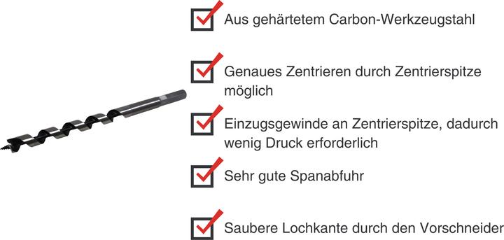 Produktbild Paulimot Schlangenbohrer Ø 13 mm, Länge 200 mm, Form Lewis (13 Millimeter)