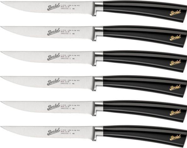 Berkel Elegance Glossy Black Steak Set 6-tlg. (6 Pcs., Mes)