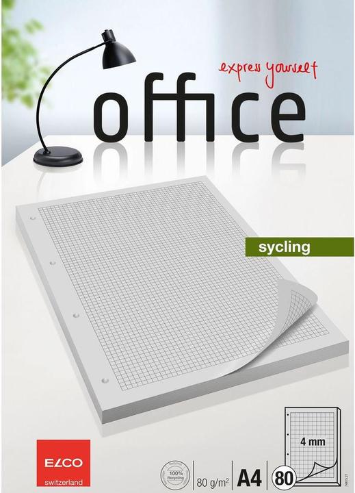 Image du produit Elco Classeur à anneaux de bureau à syclage (A4, Quadrillé)