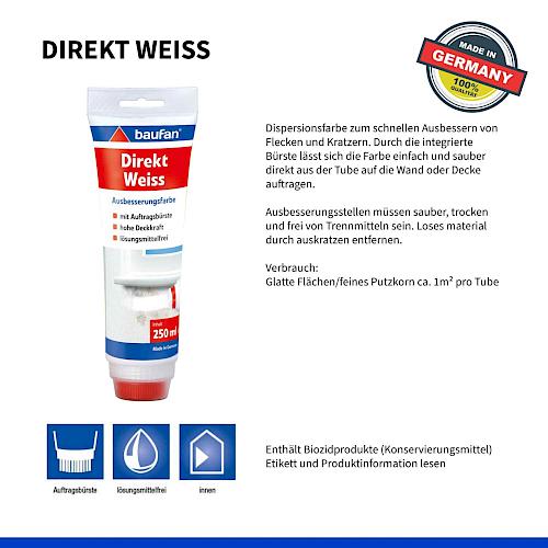 Produktbild Baufan Direkt Weiss (Weiss, 0.25 l)