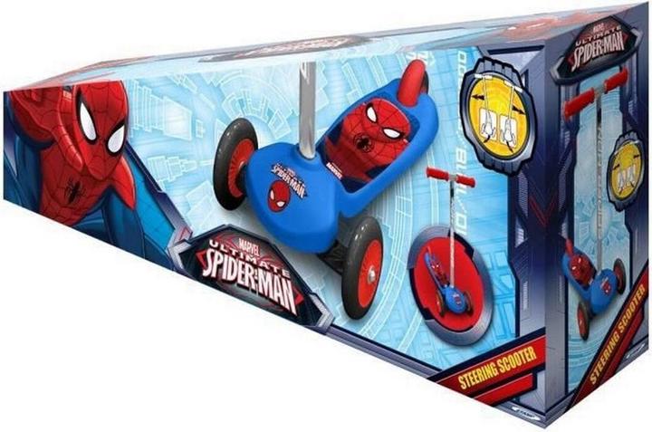 Actual product image Stamp 3-wheel scooter Spiderman NEW 2 front wheels
