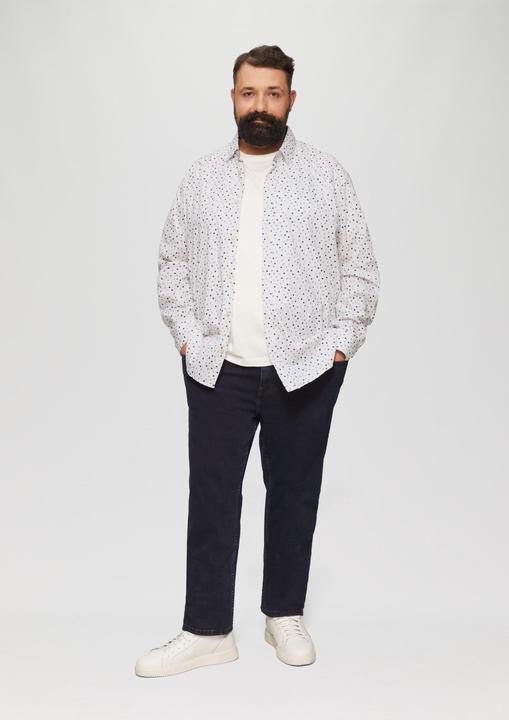 Produktbild S.Oliver Hemd Slim Fit: Gemustertes Popeline-Hemd mit Kentkragen (5XL)