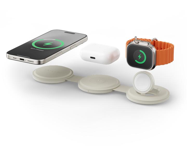 Produktbild Satechi OntheGo 3-in-1 Wireless Charger mit Qi2 (15 W)