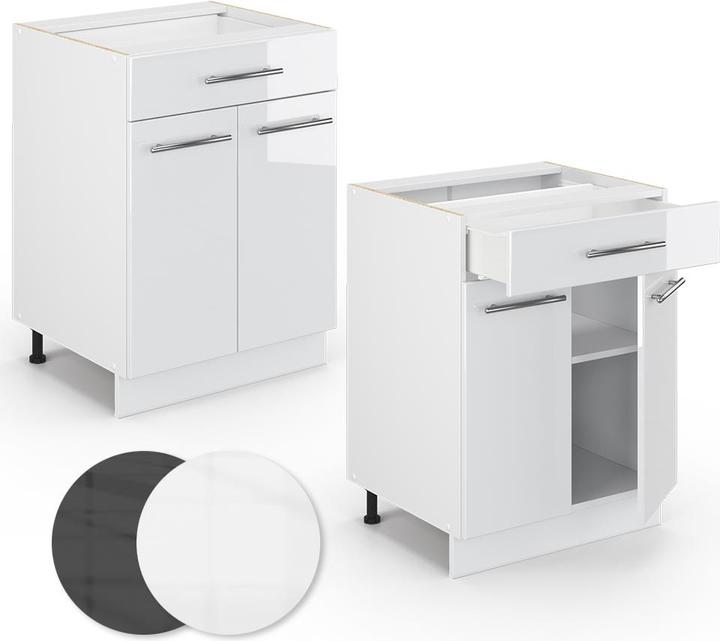 Produktbild Vicco Fame-Line mit Schublade, AP Marmor (60 x 60 x 81.5 cm)