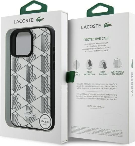 Actual product image Lacoste LCHMP16XPBSH iPhone 16 Pro Max 6.9" hardcase Mono Farine MagSafe (Apple iPhone 16 Pro Max)