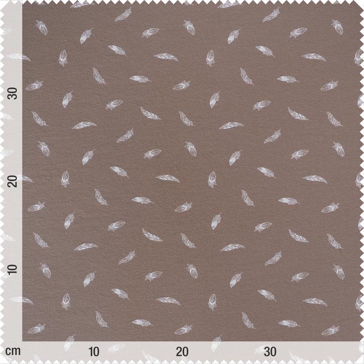 Produktbild VBS Jersey-Stoff "Federn Taupe", 145 cm breit, Meterware