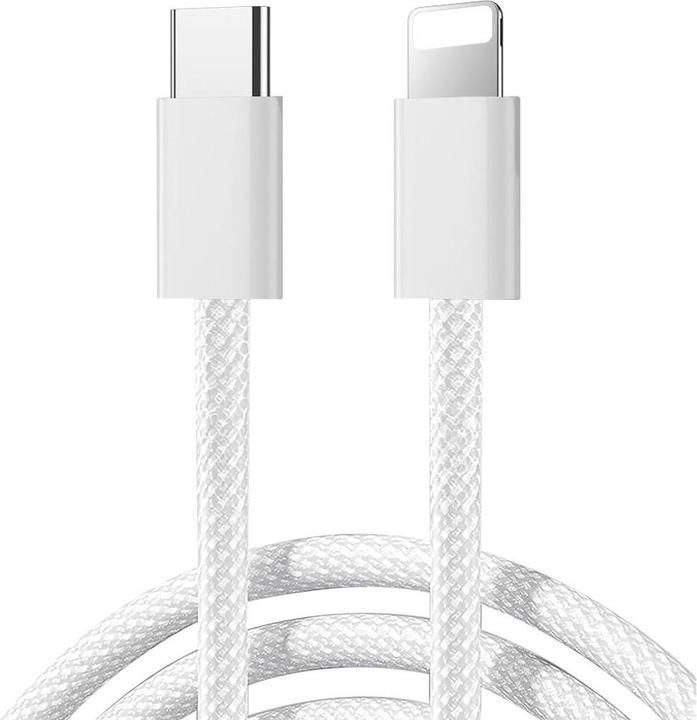 Joyroom S-A45 Ben Series 30W Cable (USB-C - Lightning) Braided 1m - White (1 m, USB 3.2 Gen 2, 30 W)