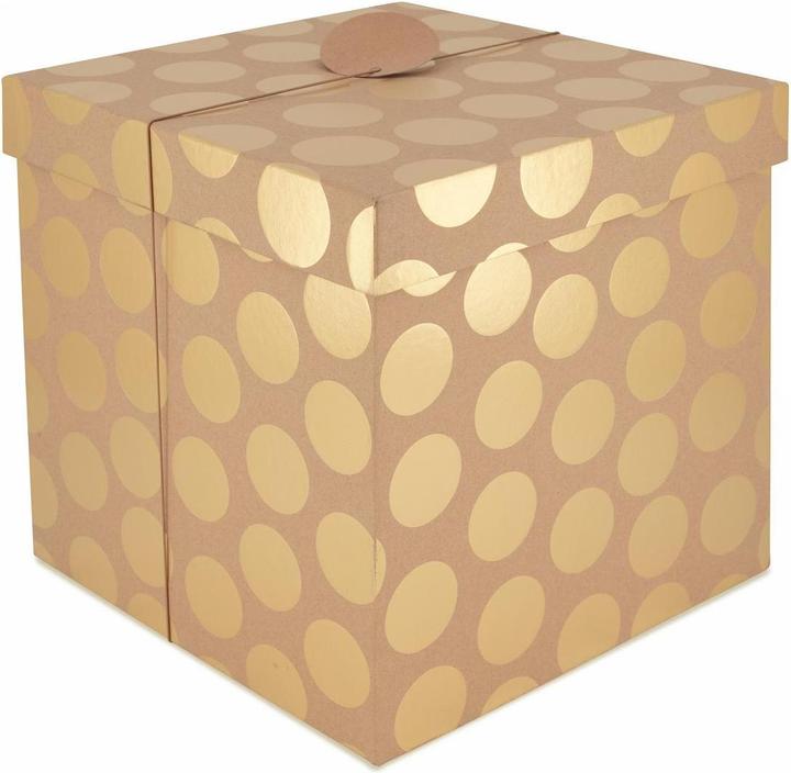 Stewo Geschenkbox Gold Dots Cube (27x27x27cm)