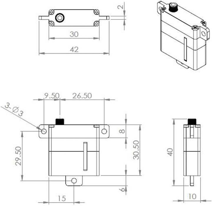 Immagine prodotto Mks hbl6625 mini servo digitale hv brushless