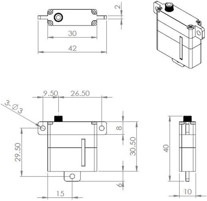 Actual product image Mks hbl6625 mini hv digital servo brushless