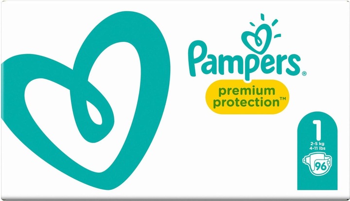 Produktbild Pampers Premium Protection (Gr. 1, Halbmonatsbox, 96 Stück)