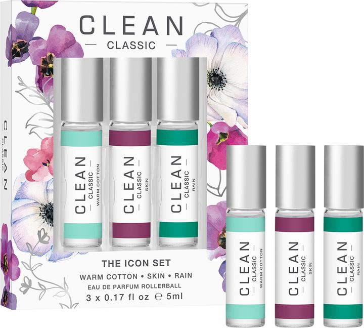 Clean Classic Layering 3-Pack Rollerball Gift Box (Perfume set)
