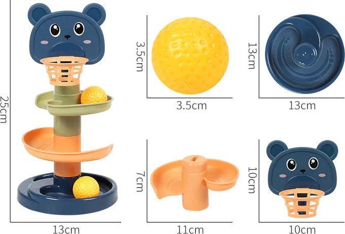 Image du produit Activity Board Jouet pour bébé Pousser les boules roulantes Tour d'empilage Casse-tête éducatif précoce Piste de