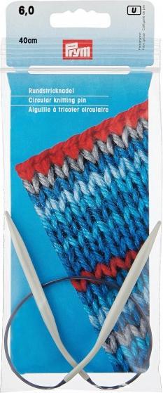 Produktbild Prym Rundstricknadel Ø 6 mm x 40 cm, Alu, Grau