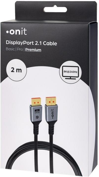 Produktbild Onit Kabel 16K@60 Hz DisplayPort - DisplayPort, 2 m (2 m)