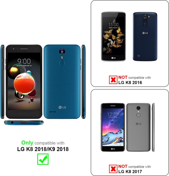 Produktbild Cadorabo Displayschutzglas (1 Stück, LG K9)