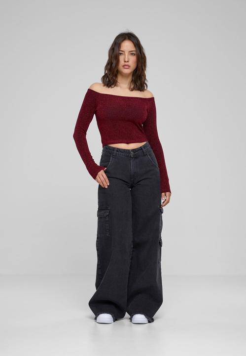 Image du produit Urban Classics Ladies Off Shoulder Glitter Longsleeve (5XL)