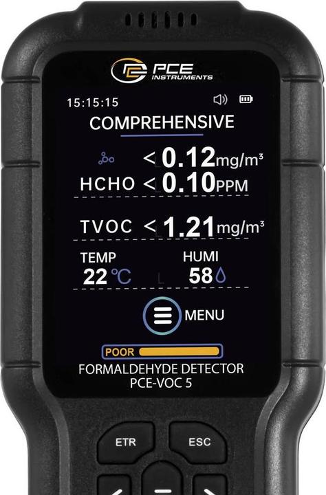 Actual product image PCE Instruments Formaldehyd-Messgerät