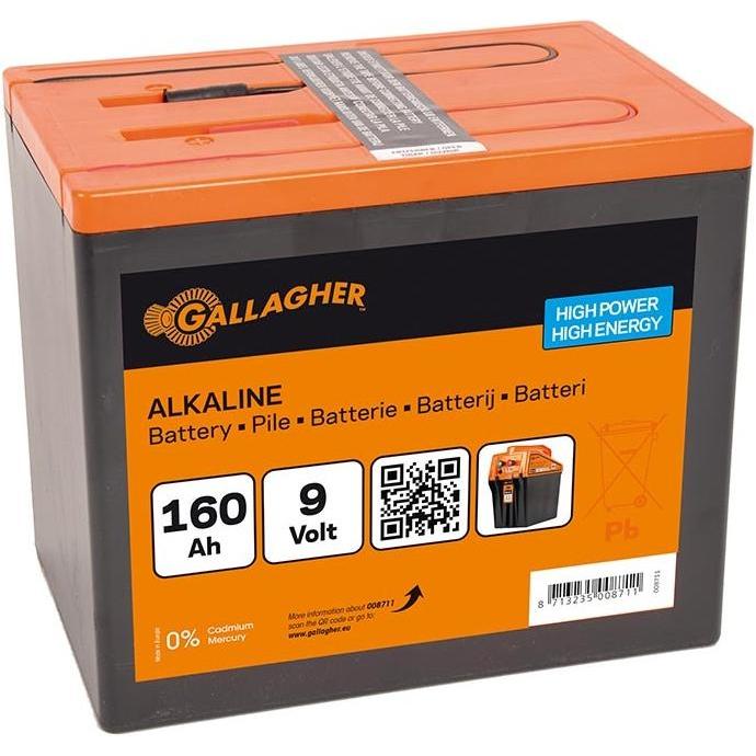 Gallagher Powerpack Batterij 9V/160Ah - (9V Block), Batterie + pile