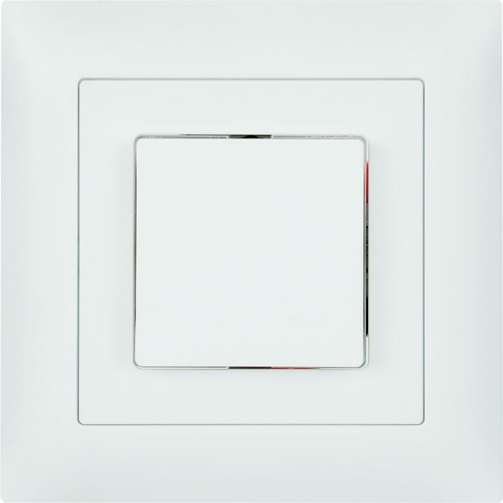 Produktbild Steffen UP Druckschalter beleuchtet mit Seitenlinse weiss Aus/Wechsel 3/1 L mit LED blau