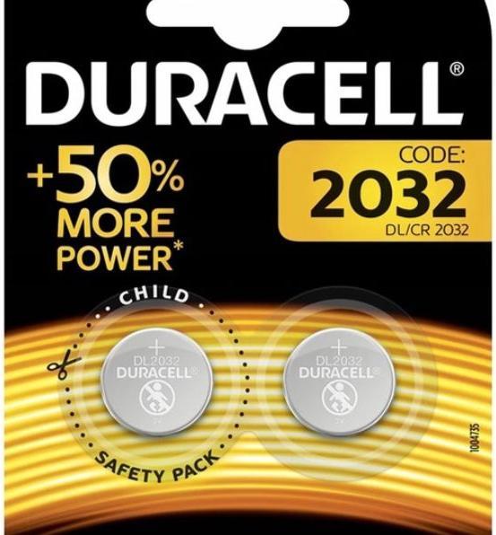 Actual product image Duracell Baterie litowe DL 2032 (x 2) (2 pcs., CR2032, 220 mAh)