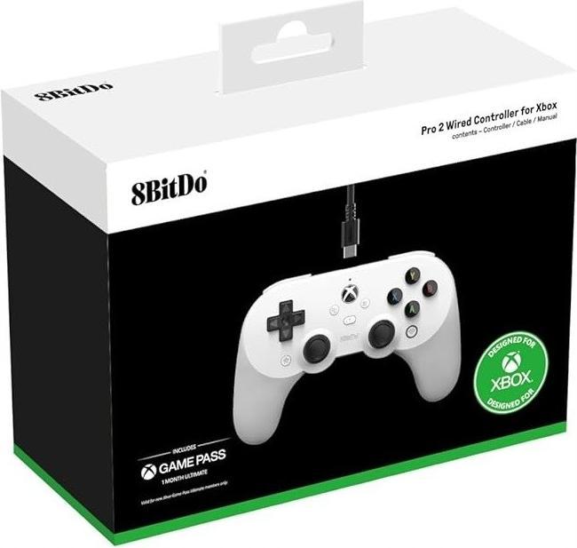 Produktbild 8bitdo Pro 2 Wired Xbox Gamepad White