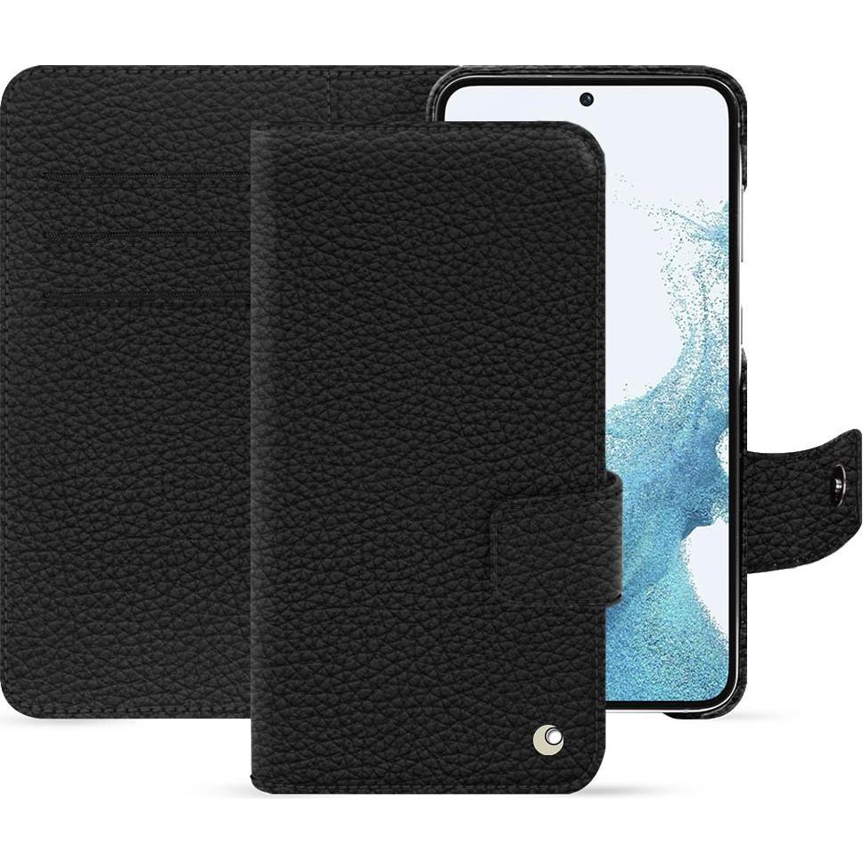 Noreve Lederschutzhülle Samsung Galaxy S23 (Samsung Galaxy S23+), Smartphone Hülle, Schwarz