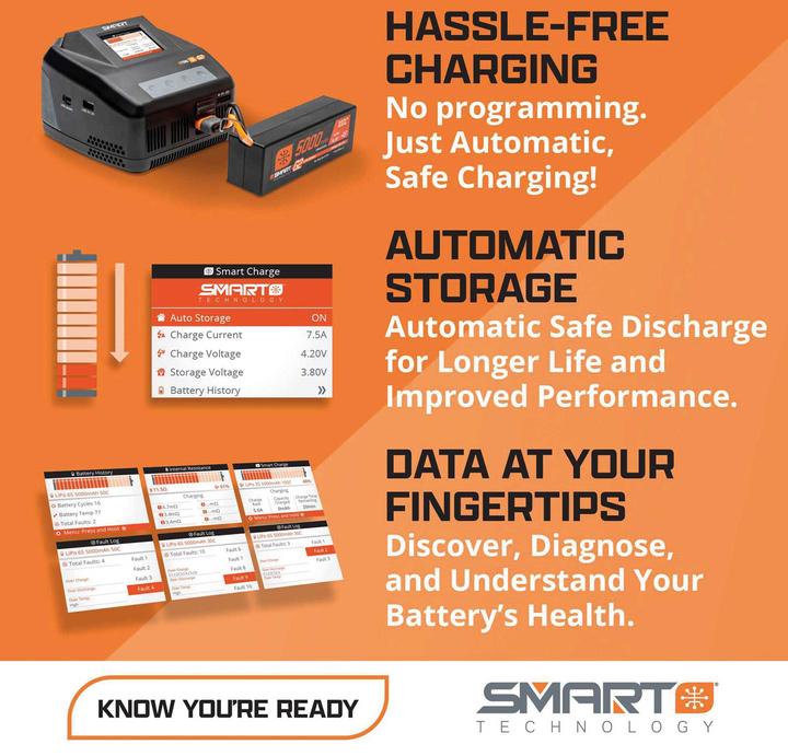 Actual product image Spektrum Battery Pack 2200mAh 2S 6.6V Smart LiFe Receiver Battery IC3 (6.60 V, 2200 mAh)