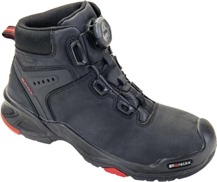 Produktbild Baak Sicherheitsstiefel Braxton Grösse 41 schwarz/rot S3 SRC HRO EN ISO 20345 Rindleder (S3, 41)