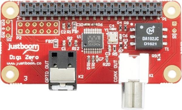 Actual product image Justboom Digi Zero pHAT for the Raspberry Pi Zero
