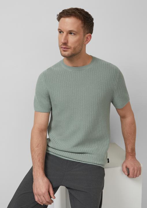 Produktbild s.Oliver Strukturiertes Strick-Shirt mit Rippbündchen (S)