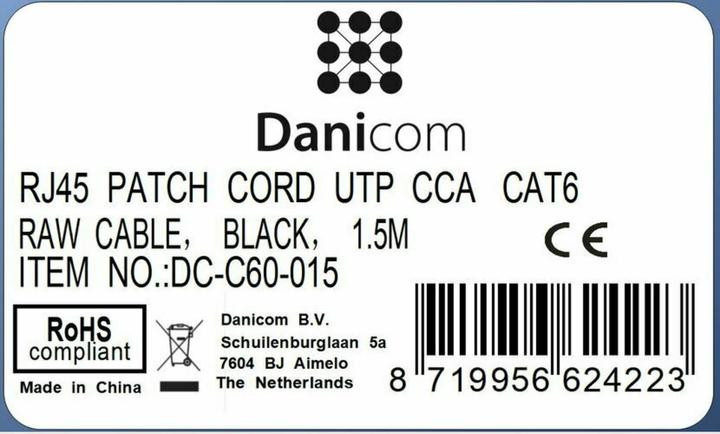 Produktbild Dsit CAT 6 Netzwerkkabel U/UTP (CAT6, 1.50 m)