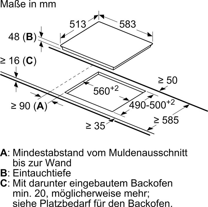 Produktbild Bosch Hausgeräte PKE645BB2E (58.30 cm, Glaskeramik Kochfeld)