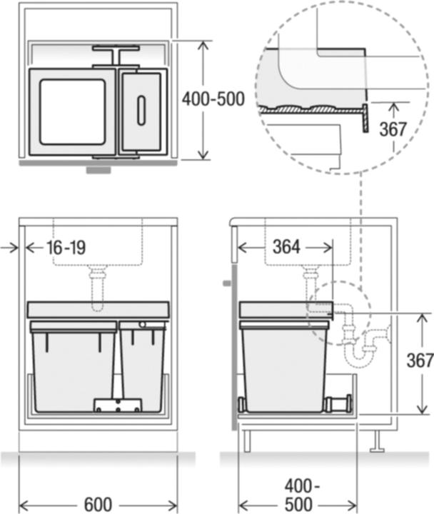 Produktbild Müllex Abfall-Einsatzsystem X-LINE X60 M7 Premium (35 l)