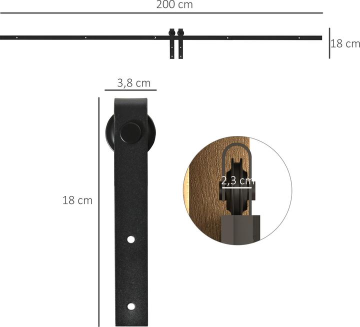 Image du produit Homcom Système de portes coulissantes