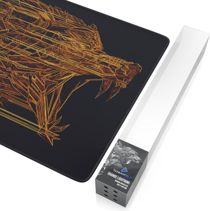 Immagine prodotto Titanwolf Tappetino per mouse da gioco XXL, tessuto liscio, tappetino per mouse veloce 900 x 400 mm, grande (Largamente)