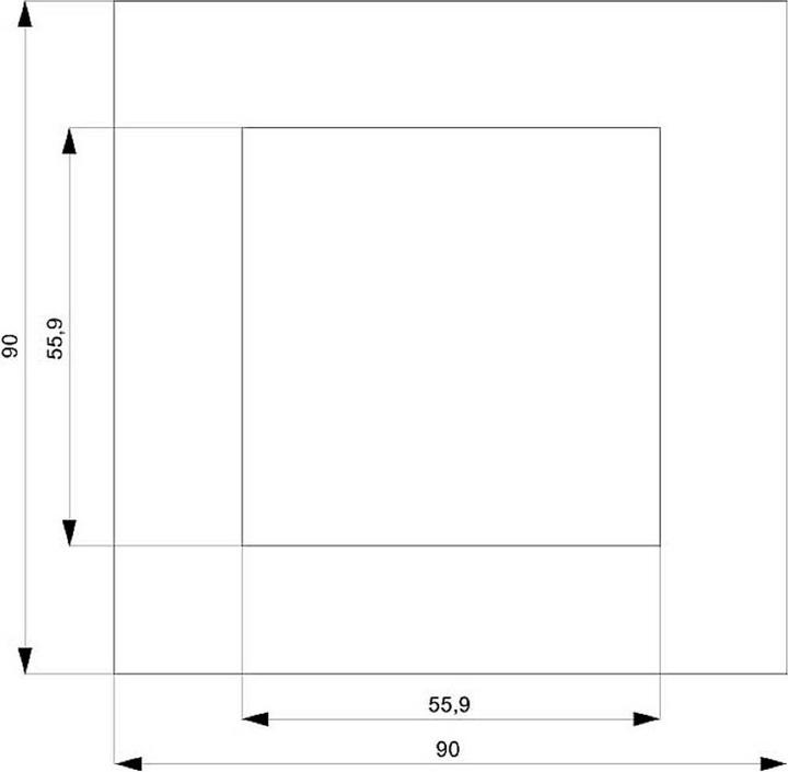Actual product image Siemens DELTA miro frame 1-fold colour carbon metallic dimensions 90x 90mm