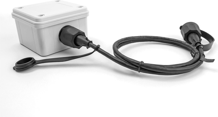 Productafbeelding Delock Netwerkkabel RJ45 plug naar RJ45 plug Cat.6 STP met afsluitdop buiten IP68 stof- en wat (STP, CAT6, 1 m)