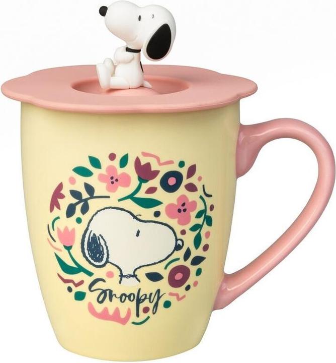 Actual product image Snoopy premium mug with lid (350 ml)