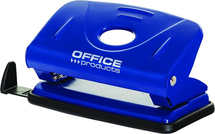 Actual product image Office Products Hole punch, punches up to 12 sheets, metal, blue