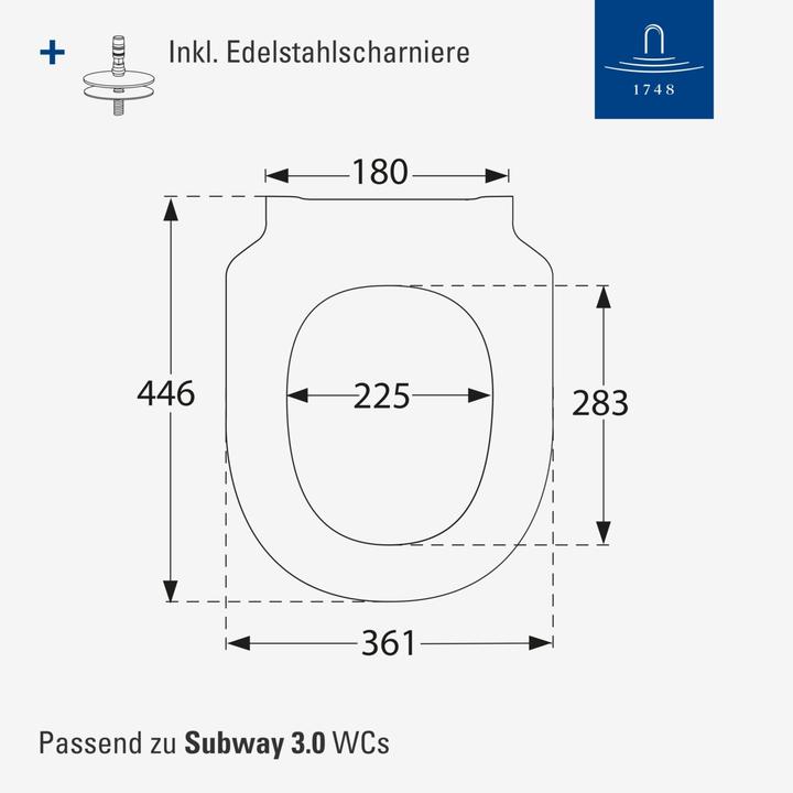 Produktbild Villeroy & Boch Subway 3.0 WC-Sitz, mit Absenkautomatik und abnehmbaren Sitz