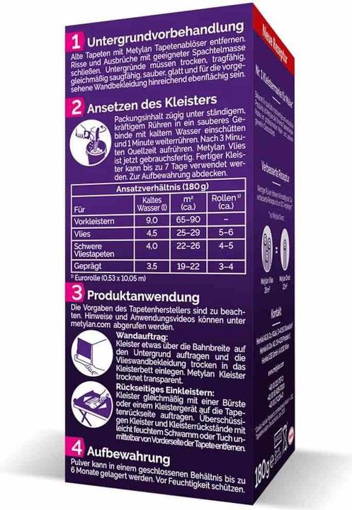 Image du produit Metylan Poudre non tissée (150 g, 1000 ml)