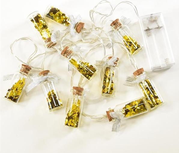 Actual product image Kögler LED fairy lights with glass bottle, 165cm (1.65 m)