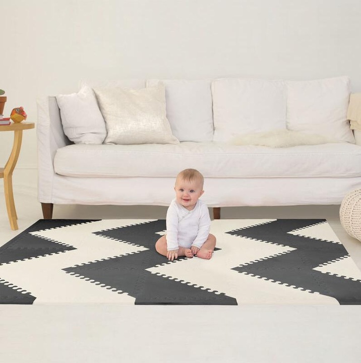 Actual product image Skiphop Playspot Black/Cream (142 x 178 cm)