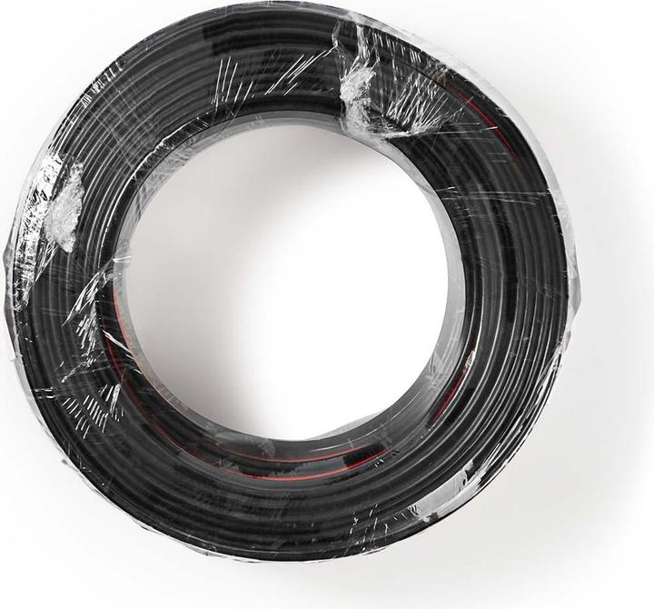 Immagine prodotto Nedis Cavo per altoparlanti 2X 1,50 mm² CCA 100,0 m PVC rotondo rosso/nero avvolto (100 m, 1.50 mm².)